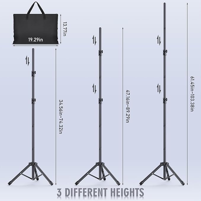 Backdrop Stand Kit - 6 Widths, 10x8.5ft Adjustable Background Stand for Parties & Studio Photography - Image 6