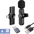 Wireless lavalire Microphone, Clip on Microphones, Hi-Fi Audio, Wireless Mic A3, for iPhone 7-14, Laptop, Zoom Meeting, Video Recording, tiktok by Aisizon
