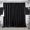 Joydeco Black Backdrop Curtain for Parties, Wrinkle Free Black Curtains Photo Backdrop for Wedding Decor, Birthday Party Graduation Baby Shower Photography(5ft x 7ft, 2 Panels) by JOYDECO