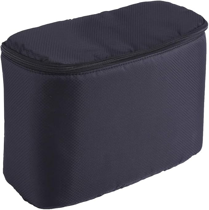 Camera Insert Bag, Universal Liner Lens Pouch DSLR SLR Padded Insert Case Partition Inner Bag with Hanging Strap Shockproof for Mirrorless Cameras, Lenses(Black) by Serounder