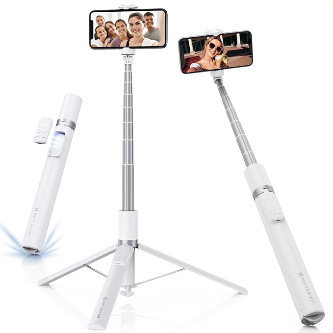 K&F CONCEPT Auto Open & Close Selfie Stick Phone Tripod Stand | 360° Rotatable Selfie Stick with 9 Button Bluetooth Remote, Extendable Automatic Tripod for Cell Phone, X96 by KFCONCEPT