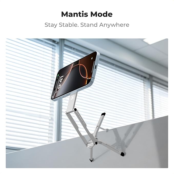 K&F CONCEPT 7mm 59g Magnetic Phone Stand | Dual-Sided Magnets Mini Tripod Pocket Cell Phone Stand with Hook, Compatible with iPhone 17-12 Series Android Phones, PT02 - Image 8