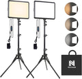 NiceVeedi 2-Pack 25W Photography Lighting, 2900-7000K Dimmable Ring Light with Tripod Stand, 73” Studio Video Light for Video Recording/Photography/Live Streaming/YouTube/TikTok/Makeup/Video Calls by NiceVeediOfficial