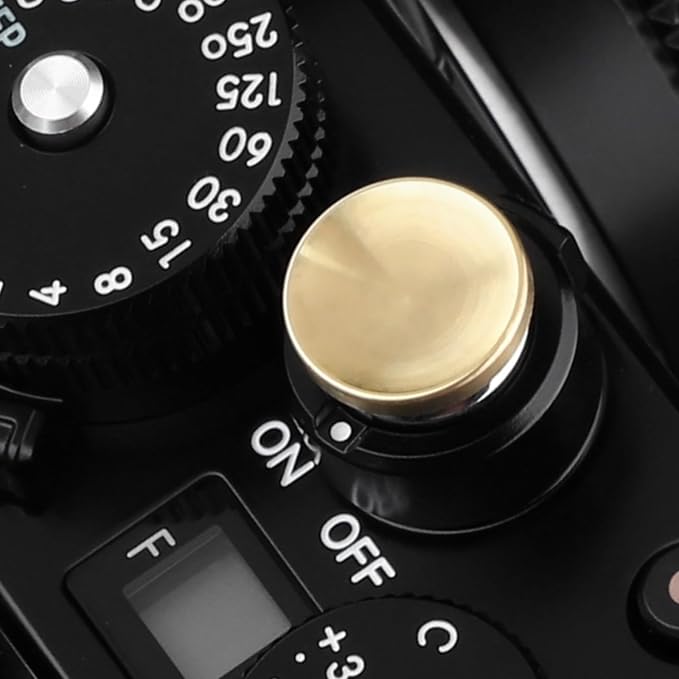 Exquisite Copper Concave Shutter Release Button for Fujifilm XE5 GFX100RF XM5 X-T5 X-T4 X-T3 X-T30 X- X-T20 X-PRO3 X100VI X100V X-E4 X-E3 for Leica Q3 M10 for Sony RX1 R etc,Diameter 0.47in - Image 8