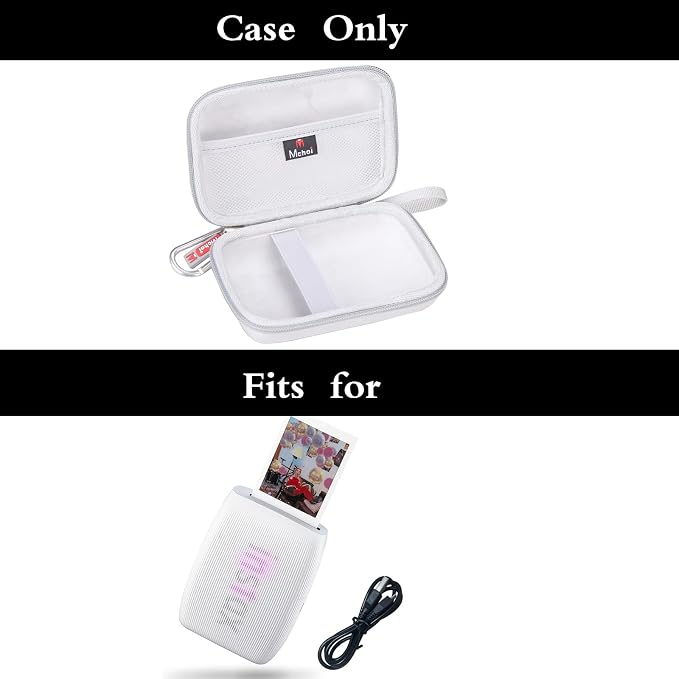 Mchoi Hard Storage Case Fits for Fujifilm Mini Link 3 2 1 Smartphone Printer, Case Only, Clay White - Image 7