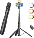 67.7" Phone Tripod with Light & 1/4" Camera Mount, NT99 Selfie Stick | Tall,Wireless Detachable Remote,Comapct Travel Stand Holder for Filming Video Recording,Compatible with iPhone/Samsung/Camera by ANXRE