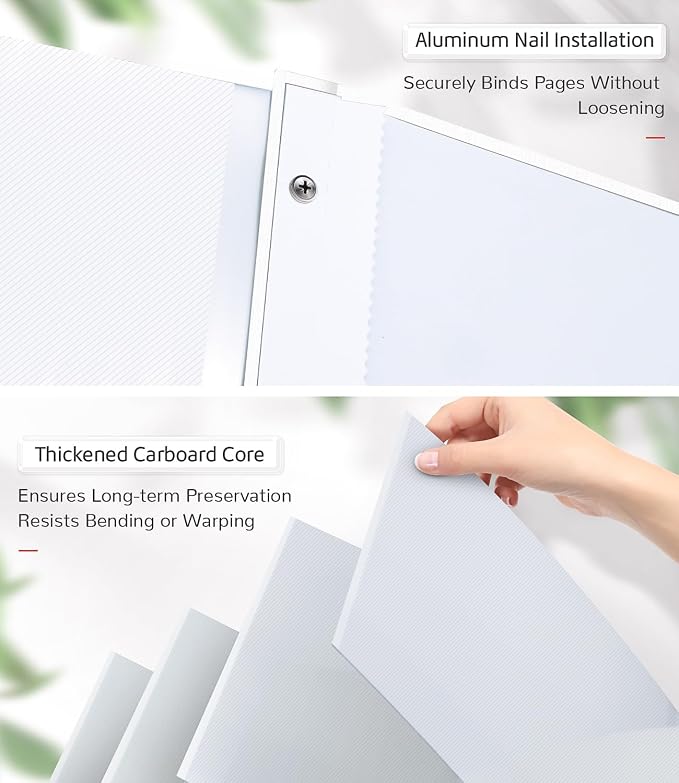 Artfeel Photo Album Self Adhesive Scrapbook Album for 3x5 4x6 5x7 8x10 Pictures, 60 Pages Linen Cover with Display Window DIY Photo Book,Ideal Gifts for Family Travel Wedding Baby - Image 7