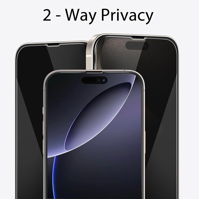 3 Pack Privacy Screen Protector for iPhone 16+3 Pack Camera Lens Protector with Tempered Glass,Touch Sensitive and Case Friendly(iP-16 - Image 3