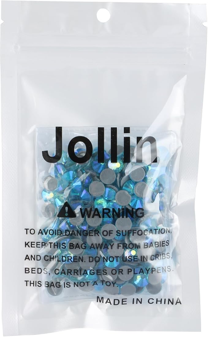 Jollin Hotfix Rhinestones Flatback Crystal Gems 7.2mm SS34, Aquamarine AB | 288pcs Hot Fix Crystals Glass Rhinestones for Bedazzling, Crafting, Clothes, Shoes & Accessories DIY Decoration - Image 7