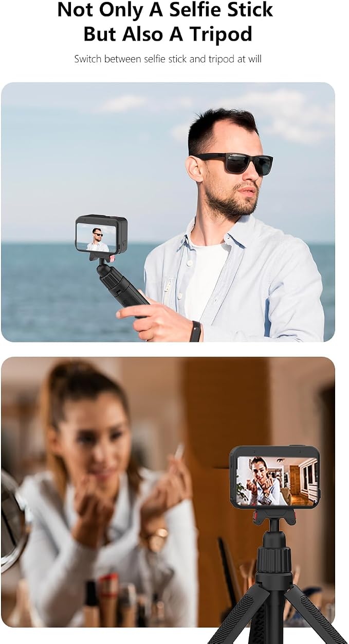 15.75" Selfie Stick Tripod Stand for Insta360 Ace Pro 2 Insta 360 X5 Accessories, Magnetic Quick Release Mini Extension Rod Shorty Handle Grip Monopod Extended Pole for Ace Pro Accessory - Image 5