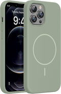 Miracase Silicone & Magnetic for iPhone 12 Pro Max Case, Patina Green | Compatible with MagSafe, Soft Microfiber Lining, Premium Silicone Case Shockproof Drop Protection Phone Case for 12 Pro Max by Miracase