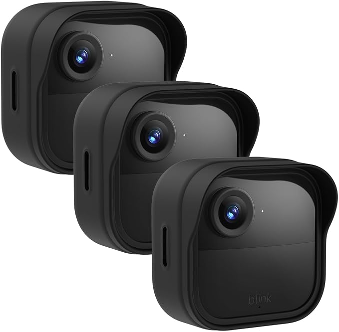 Silicone Case Cover for Blink Outdoor 4/2K+, Weatherproof Silicone Cover Skin Provides Full Camera Protection, for All-New Blink Outdoor 4 Home Security Camera (Black) by Unknown