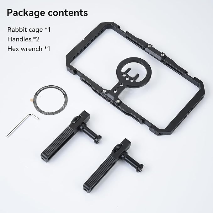 UTEBIT Quick Release Phone Cage, Smartphone Video Rig Kit with Handles | Aluminum Handheld Filmmaking Vlogging Case Stabilizer for Videomaker, for iPhone 17/16/15, for Android Phones, Samsung - Image 2