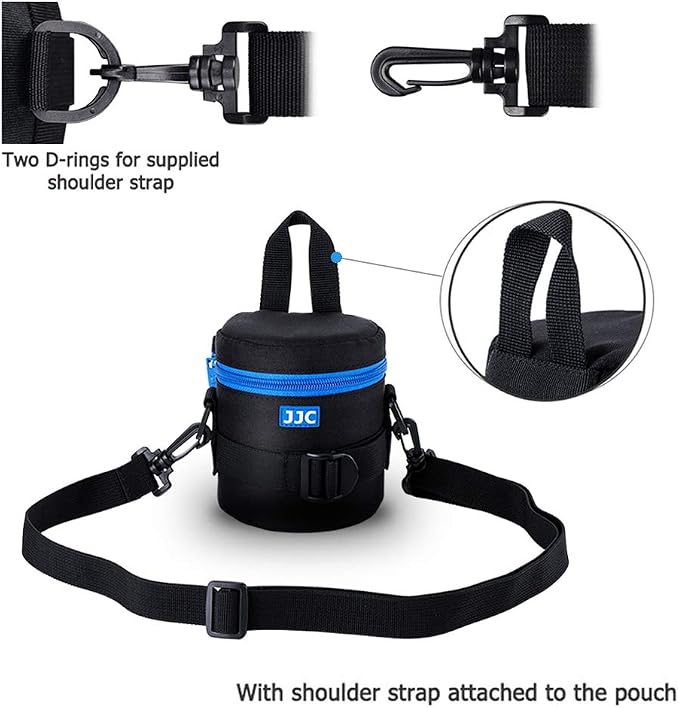 JJC Camera Lens Case Pouch, Padded Bag Fits Lens up to 3.0 x 3.9 (D x L) | for Canon EF-S 18-55mm/RF 35mm f1.8/RF-S 18-150mm/Nikon Nikkor AF-S 18-55mm/Z 50mm f1.8S/Fujifilm XC 15-45mm Lens & More - Image 2