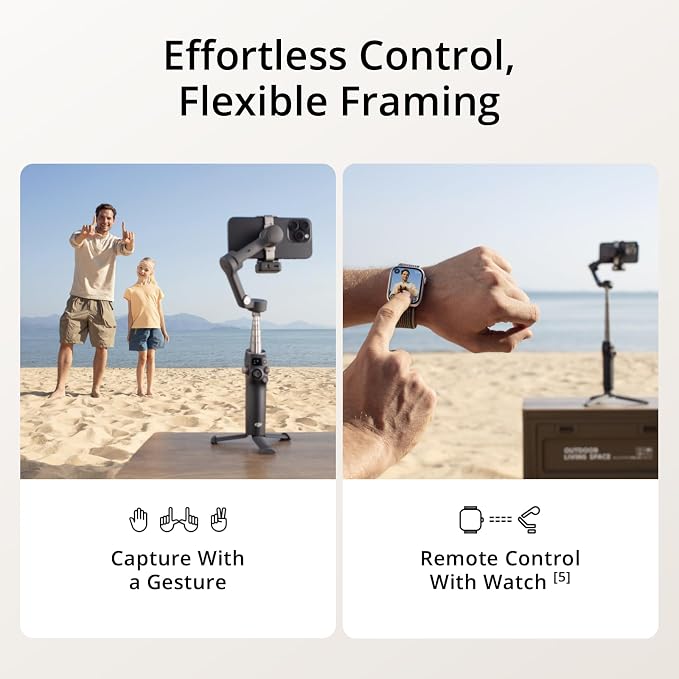 DJI Osmo Mobile 7P Gimbal Stabilizer for iPhone & Android, Native Tracking | Lighting, 3-Axis Phone Gimbal, Quick Launch, One-Tap Edit, Built-in Extension Rod & Tripod, 10hrs Use, Phone Charging - Image 6