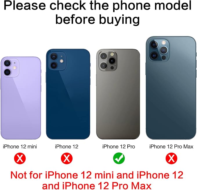 2PCS ASDAWN Back Rear Camera Lens Glass Replacement for iPhone 12 Pro 6.1 Inches with Pre-Installed Adhesive,Back Lens Glass with Installation Manual + Repair Tool Set - Image 2