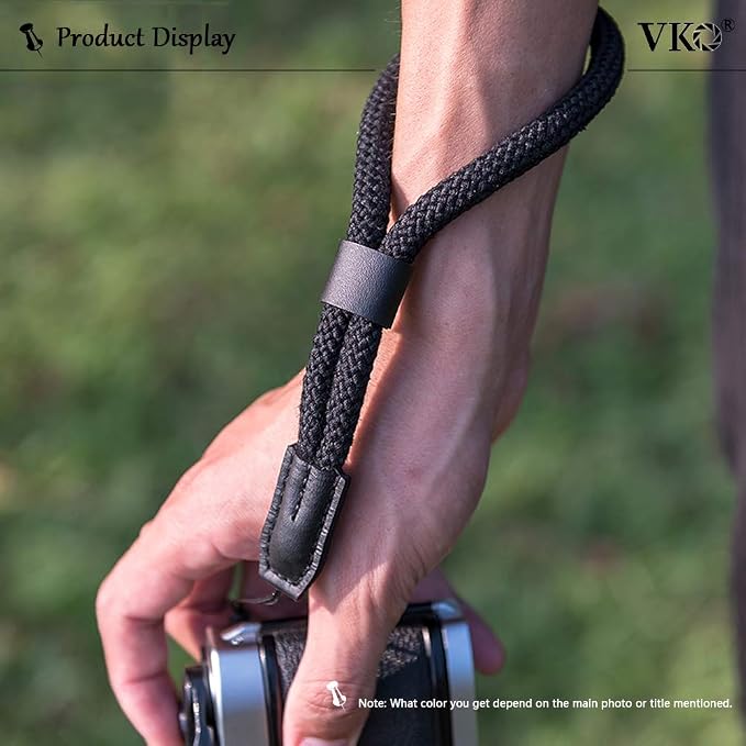 VKO Soft Camera Wrist Strap, Rope Camera Hand Strap | for Point-and-Shoot Camera,Mirrorless Camera,Small Camera Hand Strap Black - Image 3