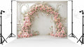 Kate 7×5ft (2.2×1.5m) White Plaster Line Wall Backdrop Photography Arched Flower Door Indoor Birthday Girl Party Party Wedding Maternal Portrait Background Photography Studio Props Photos Videos by KateBackdropforPhotography