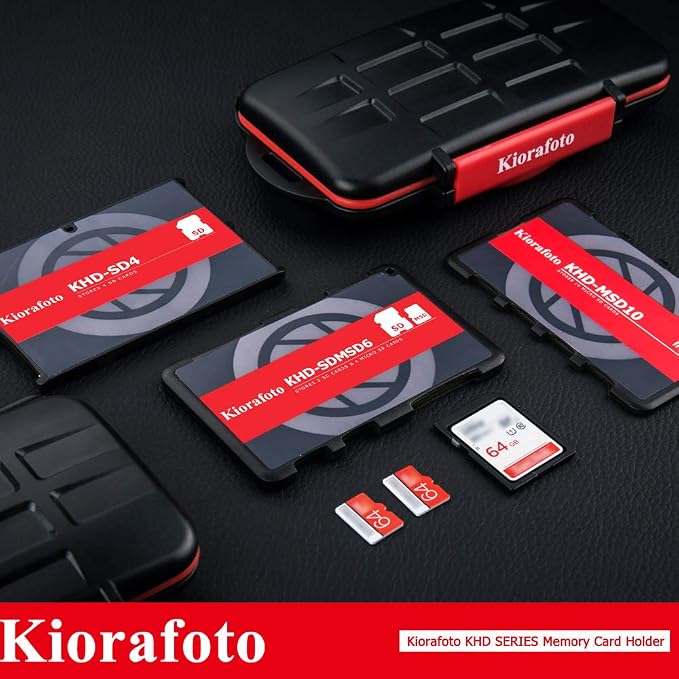 Kiorafoto KHD-SD4 Easy Carry 4 Slots Slim Credit Card Size Lightweight Portable SD Memory Card Case Storage Keeper Holder Protector for 4 SD SDHC SDXC Cards - Image 8