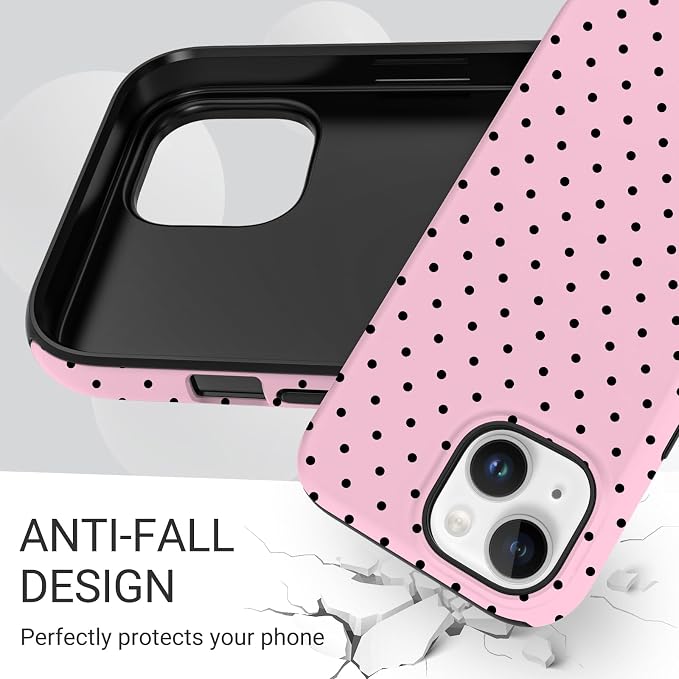 TPU Phone Case for iPhone 14, MagSafe Wireless Charging Compatible, Shockproof Slim Fit Protective Cover with Anti-Yellowing & Raised Camera Protection (Polka dot 4, iPhone 14) - Image 5