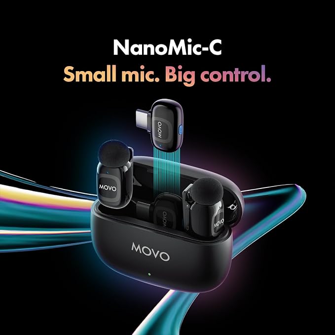Movo NanoMic Dual USB-C Wireless Microphone for iPhone 15/16/17 and Up, Android, iPad Pro & Laptops – Wireless Lavalier Mic for USB-C Smartphones & Devices, Great for Vlogging & TikTok - Image 2