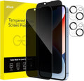 JETech Privacy Screen Protector for iPhone 14, 2+2 Pack | with Camera Lens Protector, Anti-Glare 9H Tempered Glass, Anti-Spy, Full Coverage, Scratch Resistant, Case-Friendly by JETech