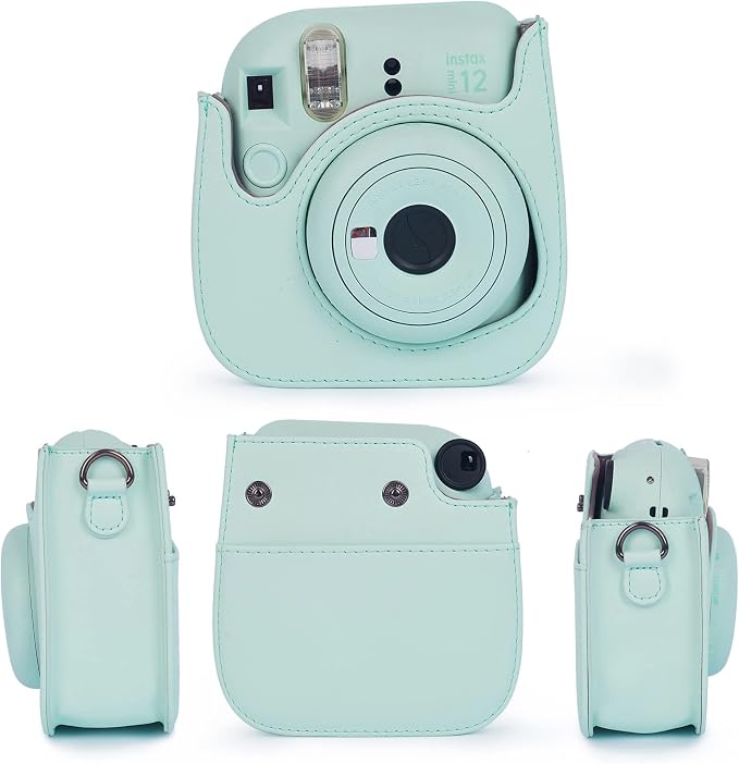 Instant Mini 12 Camera Accessories Compatible with Fujifilm Instax Mini 12 Camera Include Case/Album/Wall Hang Frames/Film Frames/Border Stickers/Corner Stickers (Mint Green) - Image 2