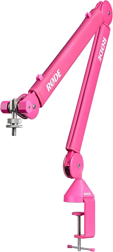 RØDE PSA1+ Professional Studio Arm with Spring Damping and Cable Management (Pink) | Key details: Studio Arm with Spring Damping and Cable Management (Pink) by R%C3%98DE
