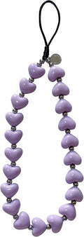 Drawwind Phone Charm Strap Cute Wrist Straps Cell Phone Charm String Y2K Aesthetic Lanyard Wristlet Chain for Case Camera AirPods Bags Keychains (Purple Hearts) by Drawwind