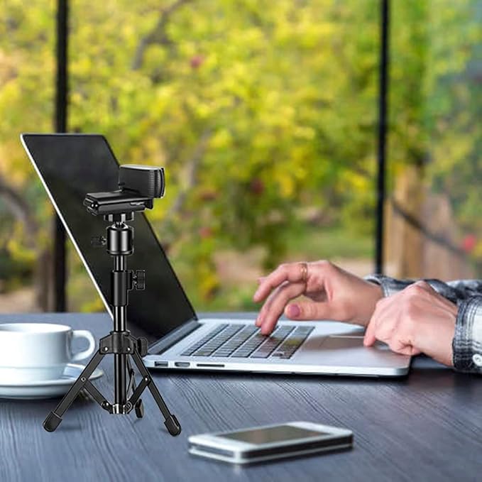 Webcam Tripod Stand Extendable Desktops Tripod for Camera/Phone/Webcam, Desk Tripods Webcam Mount Holder Compatible with Logitech Webcams C925e C922x C922 C930e C930 C920 C615 /iPhone/Ring Light - Image 6