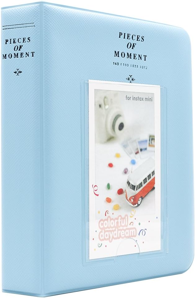 Ablus 64 Pockets Mini Photo Album for Fujifilm Instax Mini 7s 8 8+ 9 25 26 50s 70 90 Instant Camera & Name Card (Blue n) by Ablus