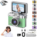 Mini Keychain Digital Camera Retro Mini Digital Video Camera Small bodycam 1080P FHD Recording with 0.96" IPS Screen with 6 Retro Filters AVI Format-Ideal for Phone Transfer (Green, 64G) by MOEKING