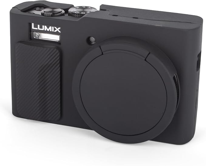 MUZIRI KINOKOO Silicone Sleeve Compatible for Panasonic Lumix ZS99 Camera - Soft Protective Cover for DC-ZS99/TZ99 Digital Camera with Removable Lens Cover - Anti-Slip & Anti-Scratch - Black - Image 8