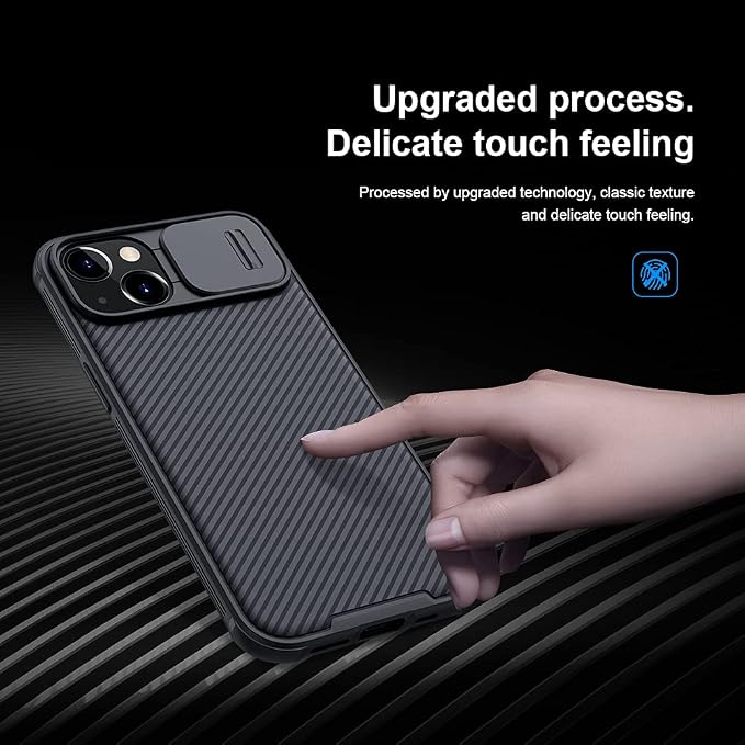 Mangix for iPhone 13 Case with Camera Cover,Slim Fit Thin Polycarbonate Protective Shockproof Cover with Slide Camera Cover, Upgraded Case for Apple iPhone 13 6.1inch (Black) - Image 4