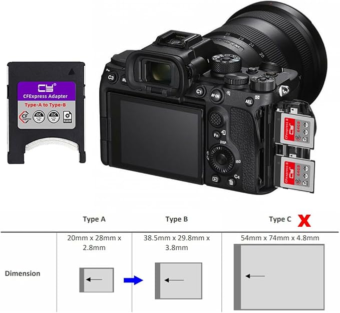 CFexpress Type-A to Type-B Memory Card Kit Case CFE CFA to CFB Adapter Compatible with Camera 8K RAW PCIe Expansion - Image 5