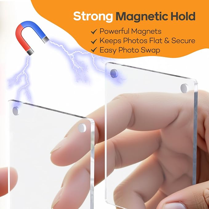 4 Pcs Magnetic Car Picture Holder for Sun Visor – 2.4"x3.5" Clear Acrylic Car Picture Frame, Car Visor Photo Clip for Polaroid Go, Instax Mini & Wallet-Size Photos, Perfect Car Photo Holder as Gifts for Valentine's Day, Christmas & Car Lovers - Image 3