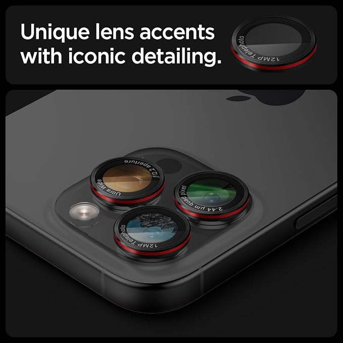 Spigen Camera Lens Protector for iPhone 16 Pro Max,16 Pro,15 Pro Max,15 Pro | GlasTR EZ Fit Optik Pro, 9H+ Tempered glass, Scratch resistant, Auto-align tray, Case-friendly - L-Series [2 Pack] - Image 7