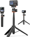 21" Osmo Action Selfie-Stick Tripod for DJI Action 5 Pro/4/3,Osmo 360, Portable Travel Vlogging Stand, 2-in-1 Handle Grip w Mini Extension Rod & 360° Ball Head, Accessories for Video Recording by Unknown