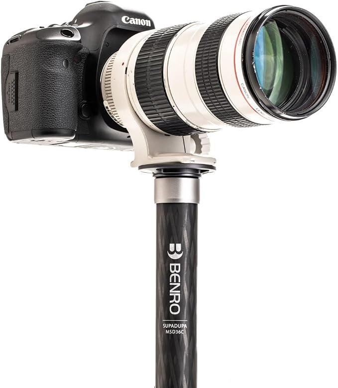 Benro MSD36C SupaDupa Monopod, 64.9" max Height, Carbon Fiber, Spiked Foot, CNC machined Aluminum flip Lock (MSD36C) - Image 4