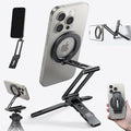 Lamicall for MagSafe Tripod Stand Ultra-Compact with 1/4" Screw, Arca, Hook | Aluminum Magnetic Tripod for iPhone, Flexible 20x Magnet Phone Stand Gift Accessories for Women Men for iPhone 17 16 15 Black by Lamicall