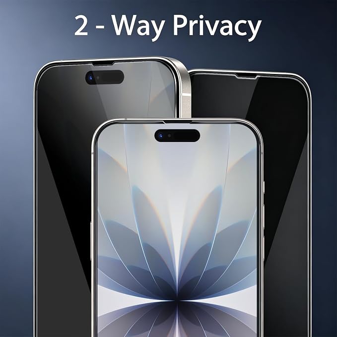 3 Pack Privacy Screen Protector for iPhone 15 Pro Max +3 Pack Camera Lens Protector with Tempered Glass,Sensitive Touch and Screen Protection - Image 3