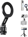 elitehood Magnetic Camera Phone Mount, Magsafe iPhone Tripod Mount | 360° Rotatable Cold Shoe Base, iPhone Tripod Adapter 1/4” Screw & Hot Shoe, 180° Tilt Cell Phone Holder for Tripod Attachment by Builtyourelitelive
