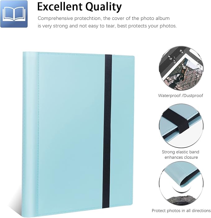 432-Pocket Photo Album For Polaroid 2x3 In Photos Instant Camera | Fit Fujifilm Instax Mini Series, Evo, Liplay Instant Cameras, Photo Book For Birthday, Anniversary, Families Memories, Blue - Image 5