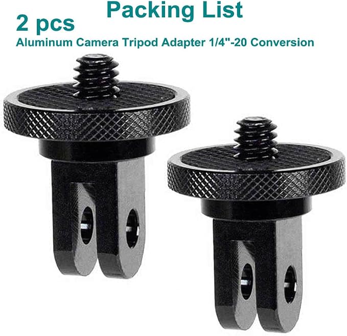 Aluminum Camera Tripod Adapter 1/4"-20 Conversion Adapter Mounts Compatible with Gopro Action Cameras Insta360 and Other Standard 1/4 Accessories, Quarter Inch Mount Adapter (Type AA) - Image 4