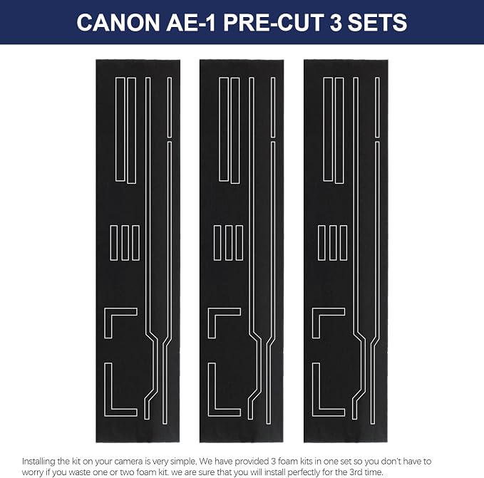 PreCut Light Seal Foam Sponge Kit Repair for Canon AE-1/AE-1 Program Film Camera - Image 6
