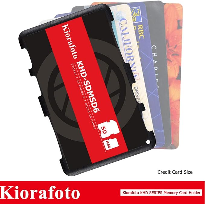 Kiorafoto KHD-SDMSD6 Easy Carry 4+2 Slots Slim Credit Card Size Lightweight Portable SD TF MSD Memory Card Case Storage Keeper Holder for 4 SD SDHC SDXC + 2 TF MSD Microsd Microsdhc Microsdxc Cards - Image 5