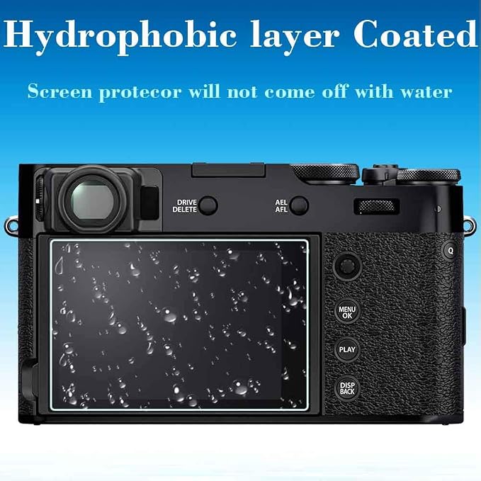 ULBTER Screen Protector for Fujifilm X100VI Fuji X100V Camera [3+2Pack] | Tempered Glass for Fuji X-100VI X-100V & HotShoe Cover 0.3mm 9H Hardness Anti-Scrach Anti-Bubble - Image 7