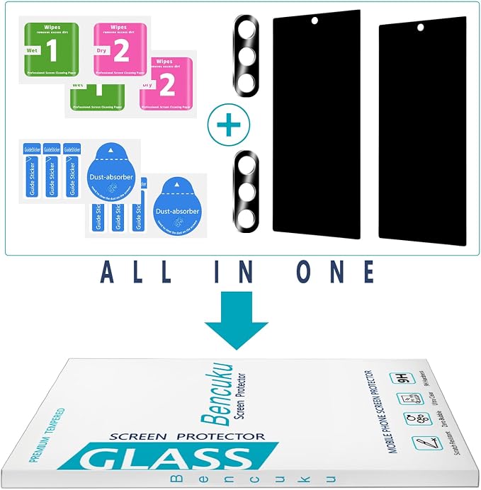 2+2 Pack Privacy Screen Protector for Samsung Galaxy Z Fold 8 Ultra | Anti Spy Tempered Glass, with Camera Lens Protector, Anti Scratch, Bubble Free - Image 7