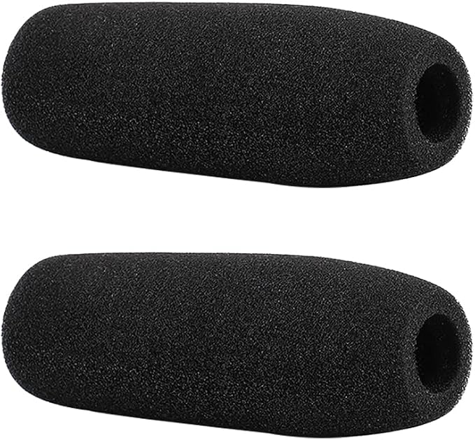 GSHLLO 2 Pcs Camera Microphone Windscreens Microphone Foam Cover Microphone Sponges Shotgun Microphone Windshield Headset Microphone Covers by GSHLLO