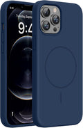 Miracase Silicone for iPhone 12 Pro Max Case, Dark Blue | Soft Anti-Scratch Microfiber Lining, Premium Silicone Cover Shockproof Drop Protection Phone Case for 12 Pro Max by Miracase